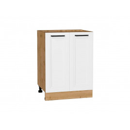 Шкаф нижний с 2-мя дверцами Нео White Silk / Дуб Вотан 816*600*480 мм