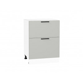 Шкаф нижний с 2-мя ящиками Лайт Special Grey / Белый 816*600*478 мм