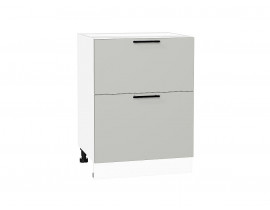 Шкаф нижний с 2-мя ящиками Лайт Special Grey / Белый 816*600*478 мм