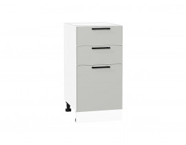 Шкаф нижний с 3-мя ящиками Лайт Special Grey / Белый 816*400*478 мм
