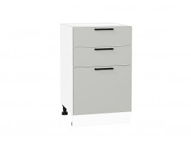 Шкаф нижний с 3-мя ящиками Лайт Special Grey / Белый 816*500*478 мм
