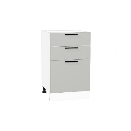 Шкаф нижний с 3-мя ящиками Лайт Special Grey / Белый 816*500*478 мм