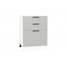 Шкаф нижний с 3-мя ящиками Лайт Special Grey / Белый 816*600*478 мм