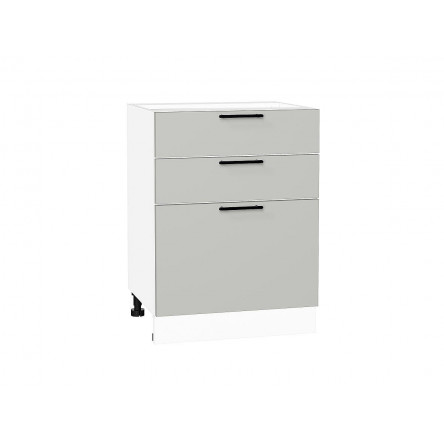 Шкаф нижний с 3-мя ящиками Лайт Special Grey / Белый 816*600*478 мм