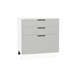 Шкаф нижний с 3-мя ящиками Лайт Special Grey / Белый 816*800*478 мм