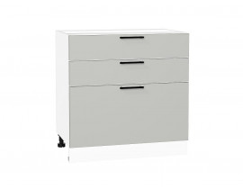 Шкаф нижний с 3-мя ящиками Лайт Special Grey / Белый 816*800*478 мм