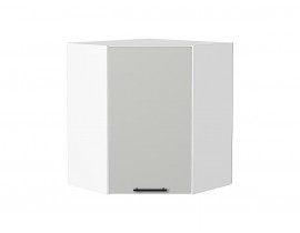 Шкаф верхний угловой Лайт Special Grey / Белый 716*600*600 мм