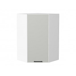 Шкаф верхний угловой Лайт Special Grey / Белый 920*600*600 мм