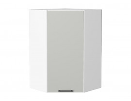 Шкаф верхний угловой Лайт Special Grey / Белый 920*600*600 мм