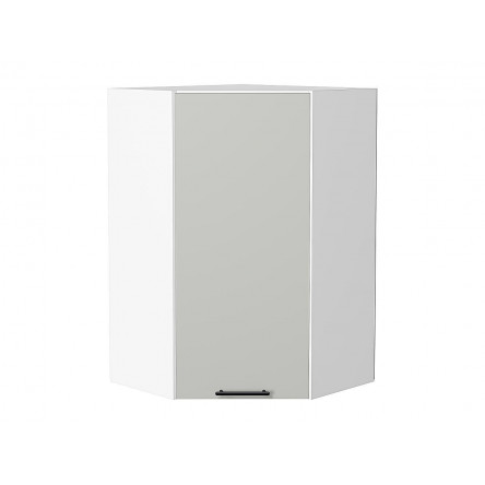 Шкаф верхний угловой Лайт Special Grey / Белый 920*600*600 мм