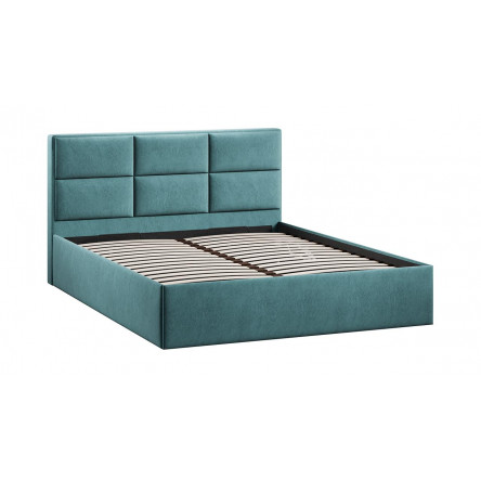 Кровать Стелла Тип 1 с подъемным механизмом Микровелюр Wellmart Indigo