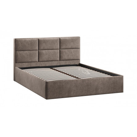 Кровать Стелла Тип 1 с подъемным механизмом Микровелюр Wellmart Latte