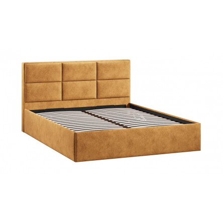 Кровать Стелла Тип 1 с подъемным механизмом Микровелюр Wellmart Yellow