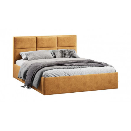 Кровать Стелла Тип 1 с подъемным механизмом Микровелюр Wellmart Yellow