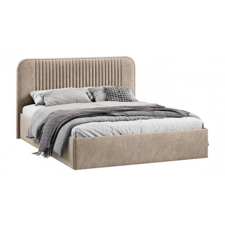 Кровать Тиффани Тип 1 с подъемным механизмом Микровелюр Wellmart Dark Beige