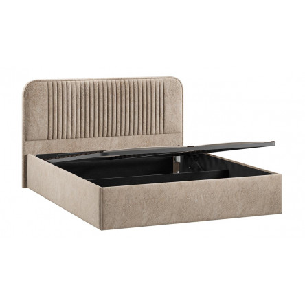 Кровать Тиффани Тип 1 с подъемным механизмом Микровелюр Wellmart Dark Beige