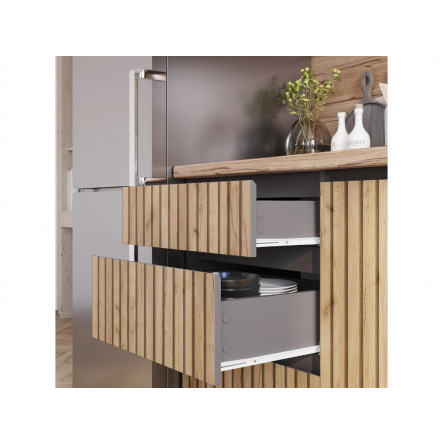 Кухня Шерлок 1,6 м крафт/графит