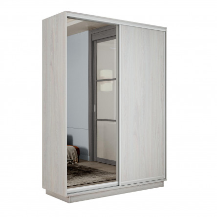 Шкаф-купе Е1 Экспресс 2, ДСП/зеркало, 120х45х220 Ясень Анкор светлый