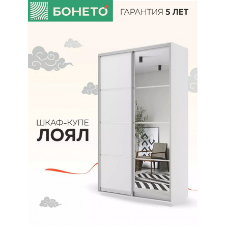 Шкаф-купе Лоял 2дв.- ДСП/Зеркало, LoyalDZ_140_B