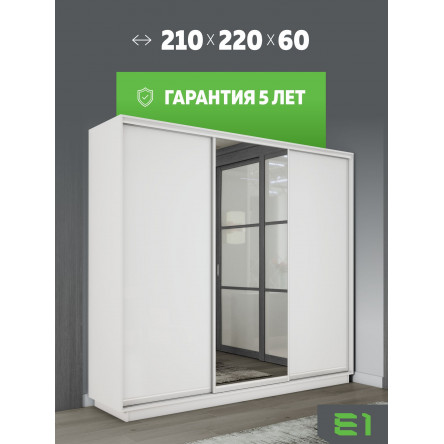 Шкаф-купе Медиум 1 зеркало, 210х60х220 1EMT1_210_B