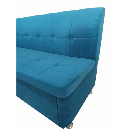 Кухонный уголок Шанхай-3 200х120см, 100х185 см бирюзовый велюр, угол левый