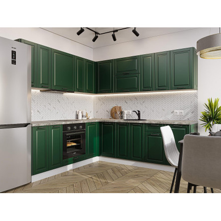 Модульная кухня Дублин-02 Special Green Белый