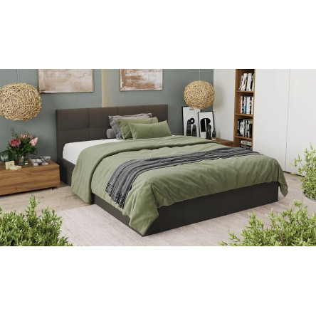 Кровать с ПМ Лора (с подъемным механизмом) с заглушиной Велюр Confetti Stone 1600х2000 мм