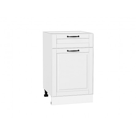 Шкаф нижний с 1-ой дверцей и ящиком Дублин Special White/Белый 816*500*478