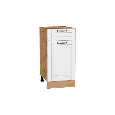 Шкаф нижний с 1-ой дверцей и ящиком Дублин Special White/Дуб Вотан 816*400*478
