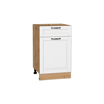 Шкаф нижний с 1-ой дверцей и ящиком Дублин Special White/Дуб Вотан 816*500*478