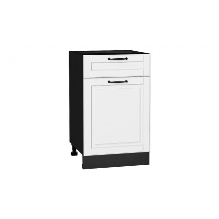Шкаф нижний с 1-ой дверцей и ящиком Дублин Special White/Graphite 816*500*478