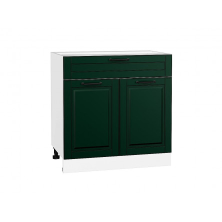 Шкаф нижний с 2-мя дверцами и ящиком Дублин Special Green/Белый 816*800*478