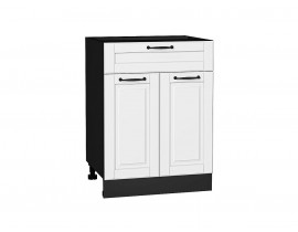 Шкаф нижний с 2-мя дверцами и ящиком Дублин Special White/Graphite 816*600*478