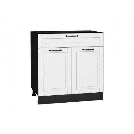 Шкаф нижний с 2-мя дверцами и ящиком Дублин Special White/Graphite 816*800*478