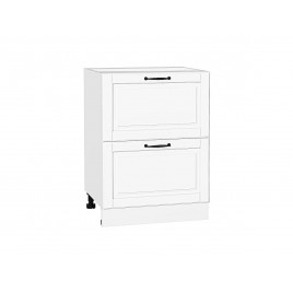 Шкаф нижний с 2-мя ящиками Дублин Special White/Белый 816*600*478