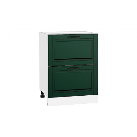Шкаф нижний с 2-мя ящиками Дублин Special Green/Белый 816*600*478