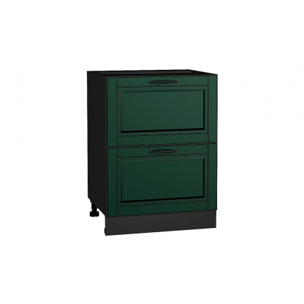 Шкаф нижний с 2-мя ящиками Дублин Special Green/Graphite 816*600*478