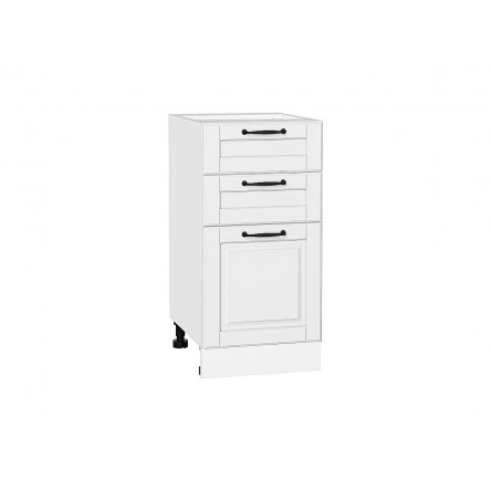 Шкаф нижний с 3-мя ящиками Дублин Special White/Белый 816*400*478