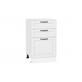 Шкаф нижний с 3-мя ящиками Дублин Special White/Белый 816*500*478