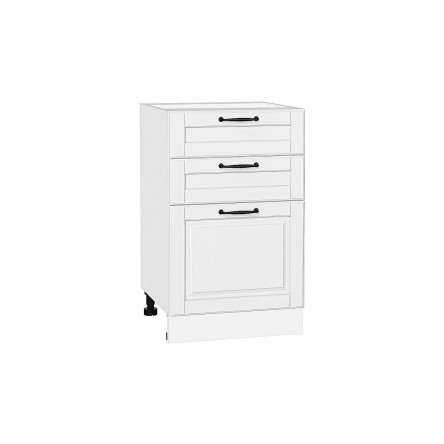Шкаф нижний с 3-мя ящиками Дублин Special White/Белый 816*500*478