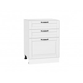 Шкаф нижний с 3-мя ящиками Дублин Special White/Белый 816*600*478