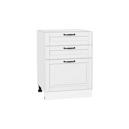 Шкаф нижний с 3-мя ящиками Дублин Special White/Белый 816*600*478