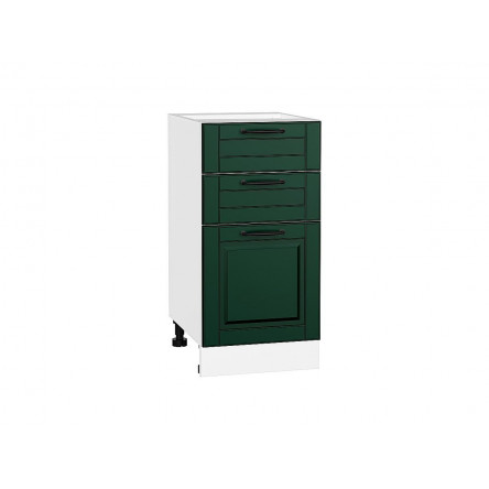 Шкаф нижний с 3-мя ящиками Дублин Special Green/Белый 816*400*478