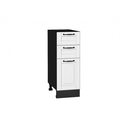 Шкаф нижний с 3-мя ящиками Дублин Special White/Graphite 816*300*478