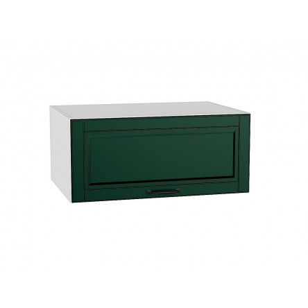 Шкаф верхний горизонтальный глубокий Дублин Special Green/Белый 358*800*574