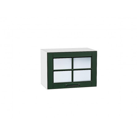 Шкаф верхний горизонтальный остекленный Дублин Special Green/Белый 358*500*318