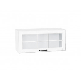 Шкаф верхний горизонтальный остекленный Дублин Special White/Белый 358*800*318