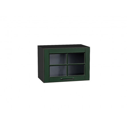 Шкаф верхний горизонтальный остекленный Дублин Special Green/Graphite 358*500*318