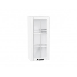 Шкаф верхний с 1-ой остекленной дверцей Дублин Special White/Белый 920*400*318