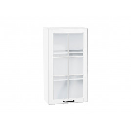 Шкаф верхний с 1-ой остекленной дверцей Дублин Special White/Белый 920*500*318